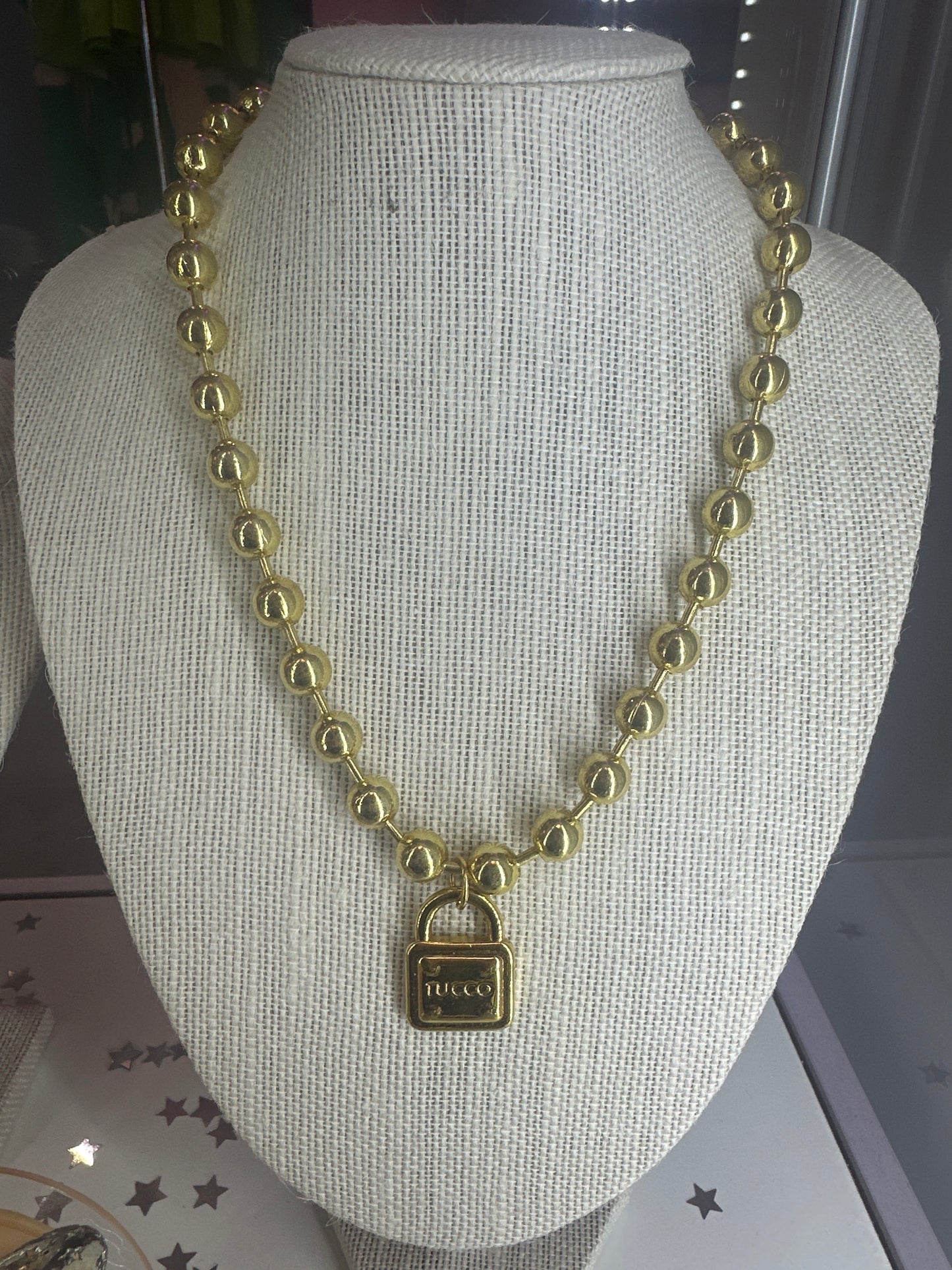Collar Tucco Candado oro