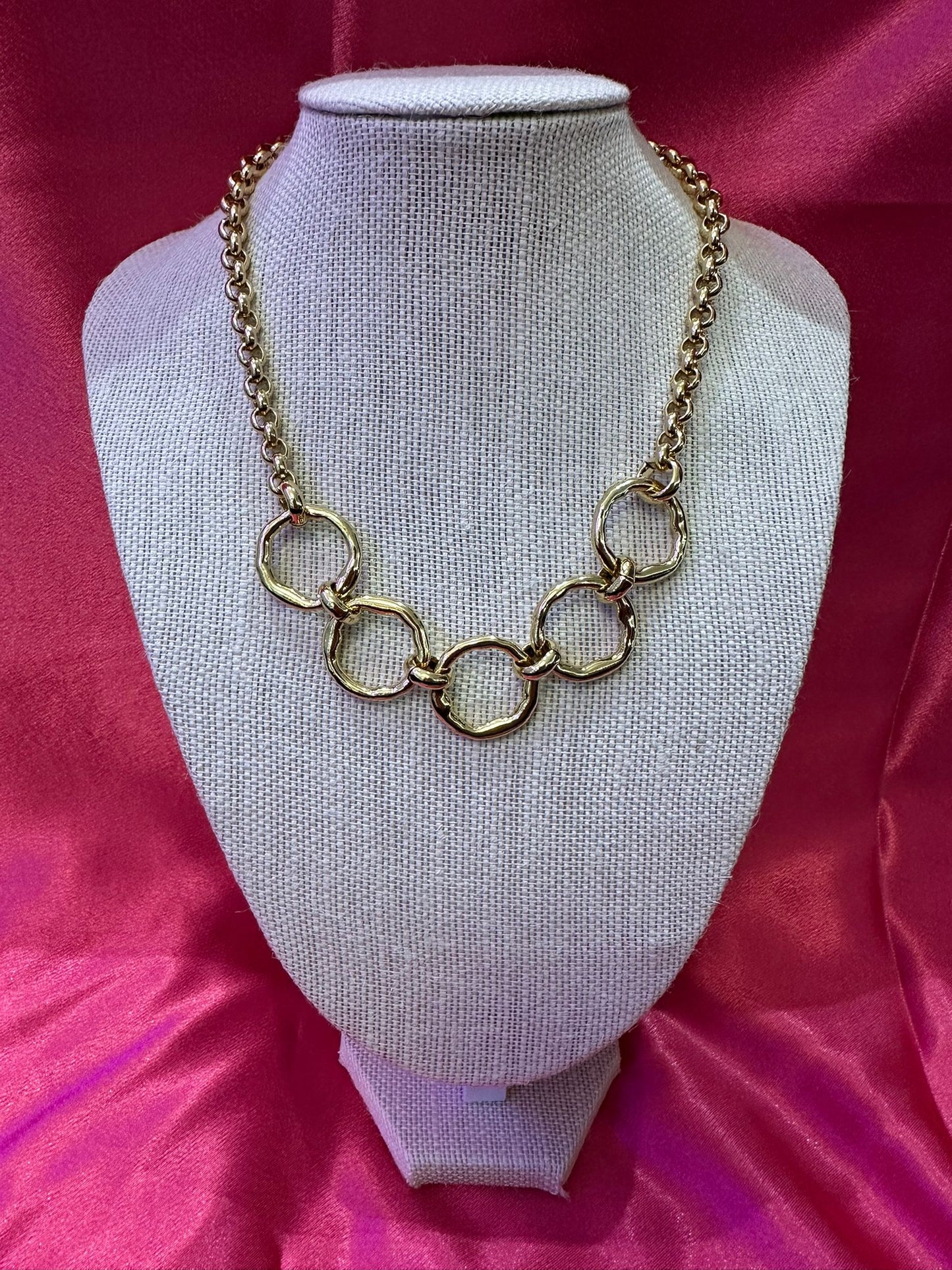 Golden Circles Tucco Necklace