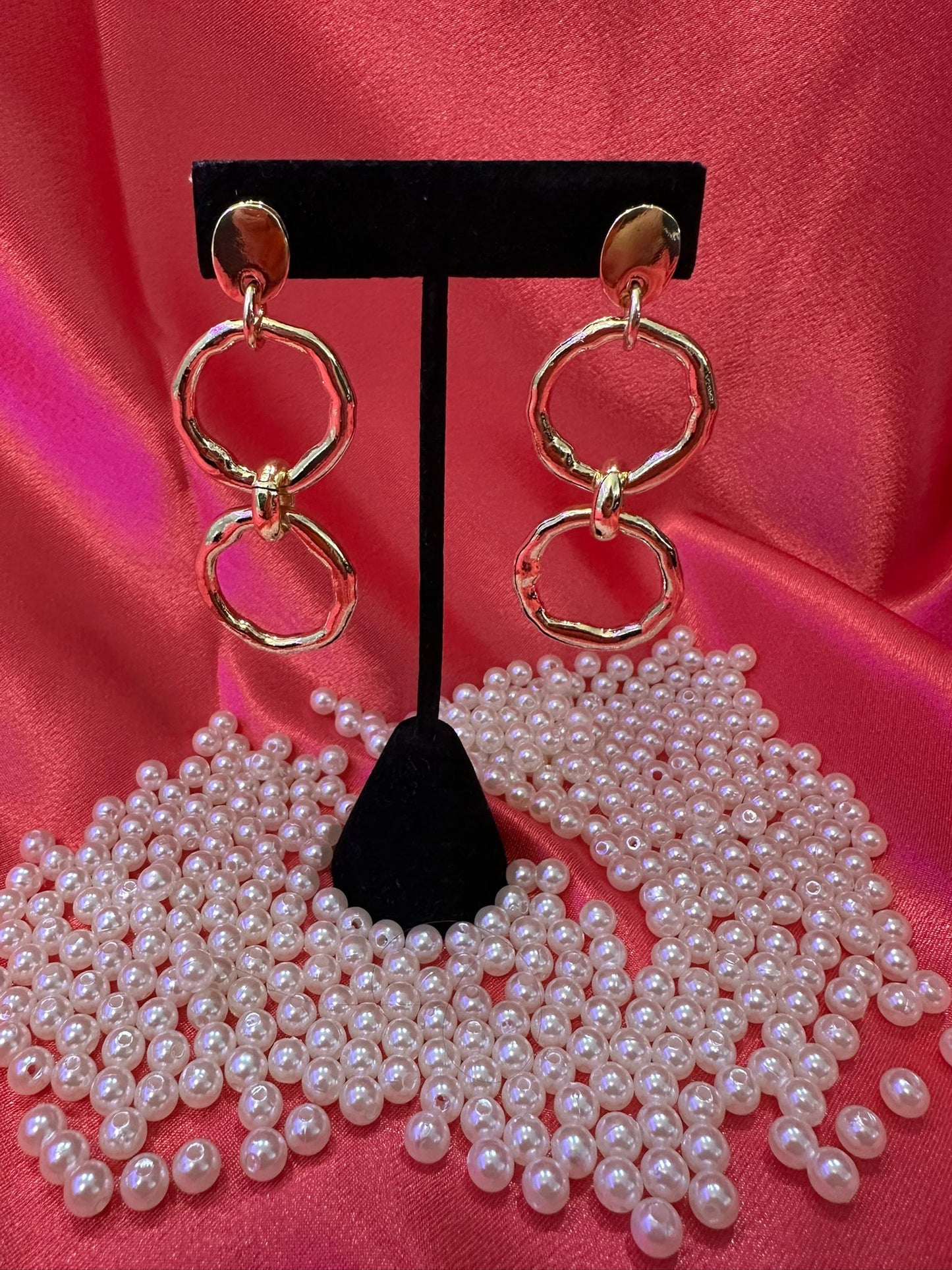 Golden Circles Tucco Earrings