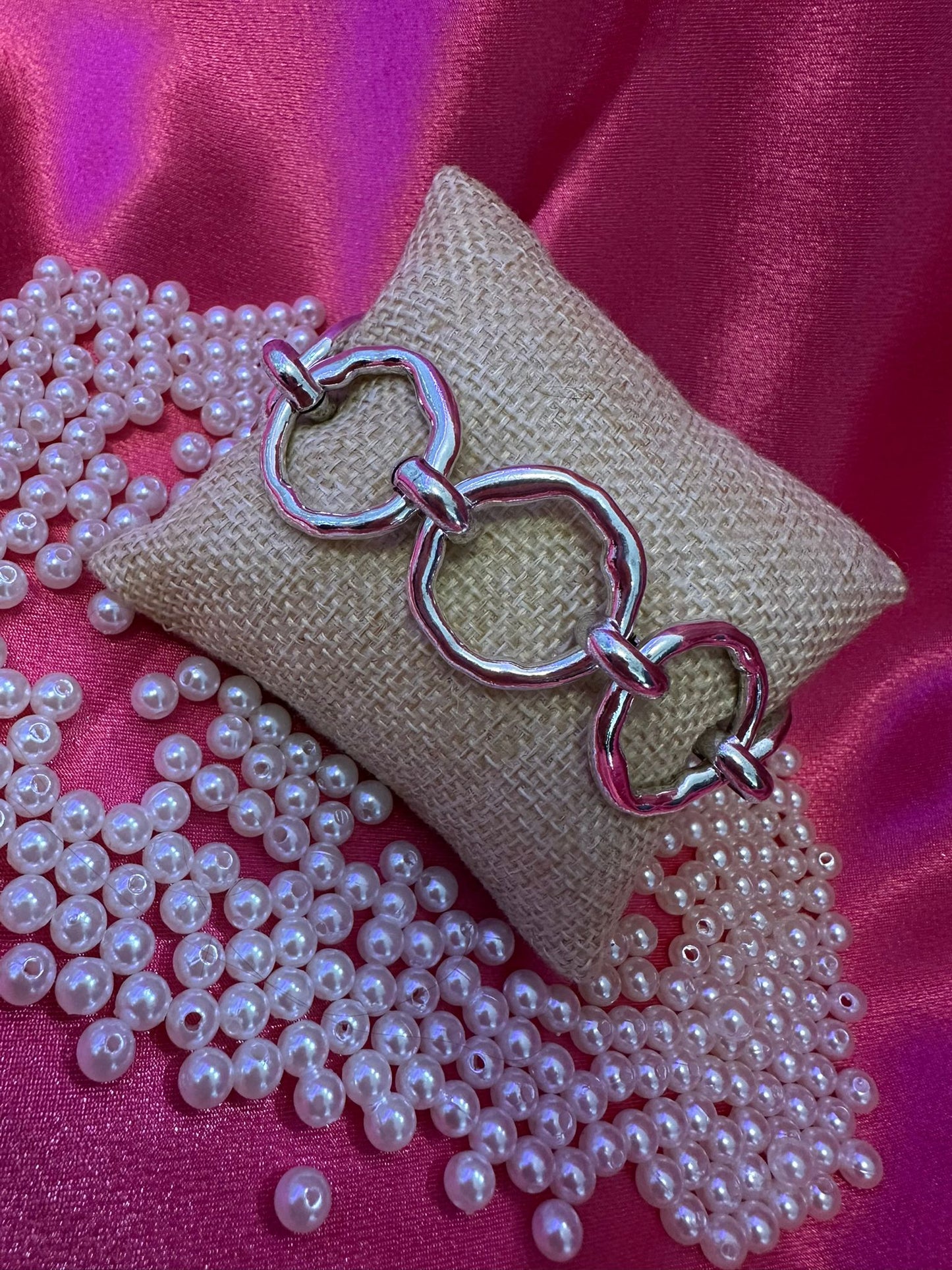 Silver Circles Tucco Bracelet