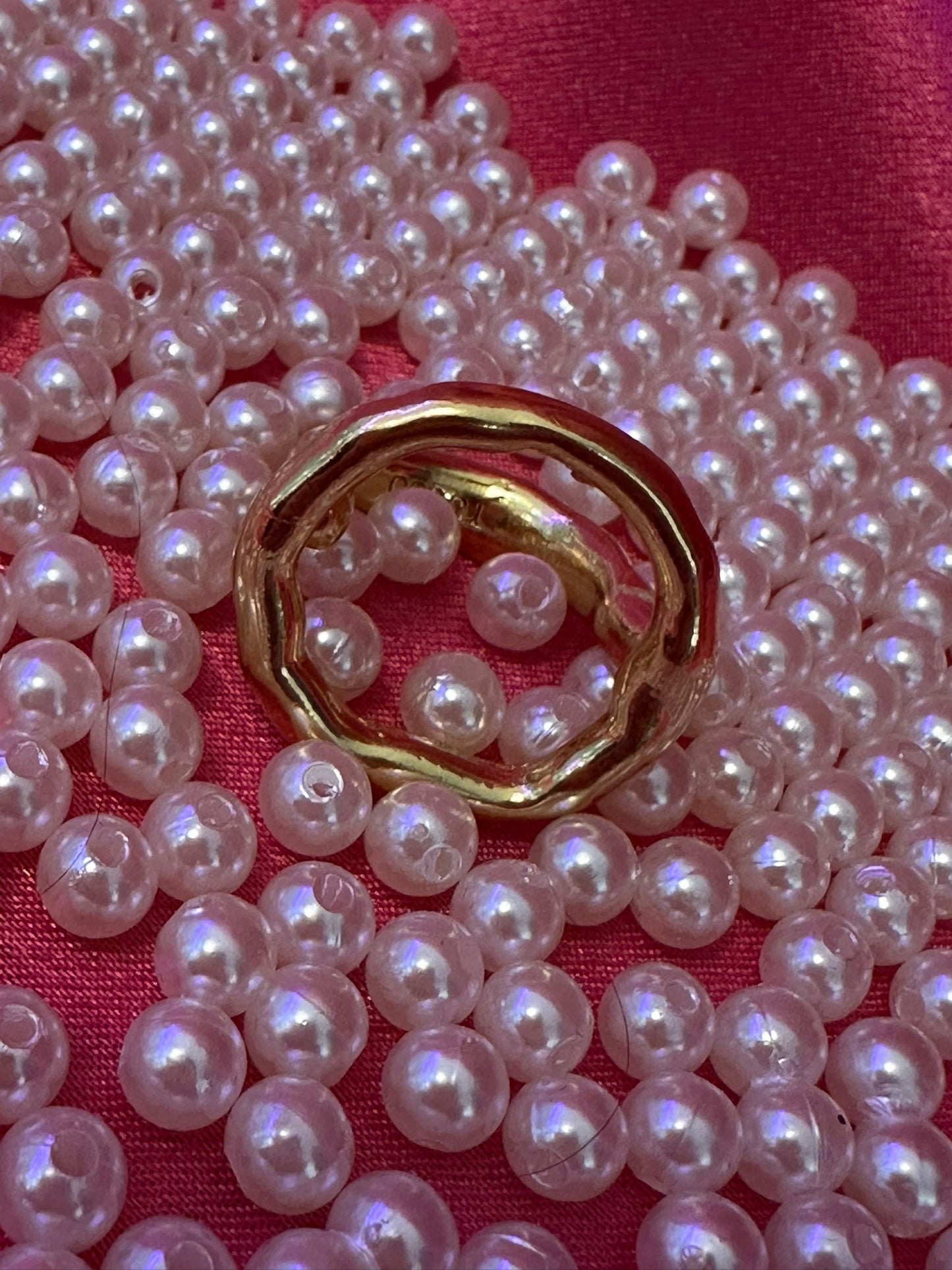 Wide Golden Circle Tucco Ring