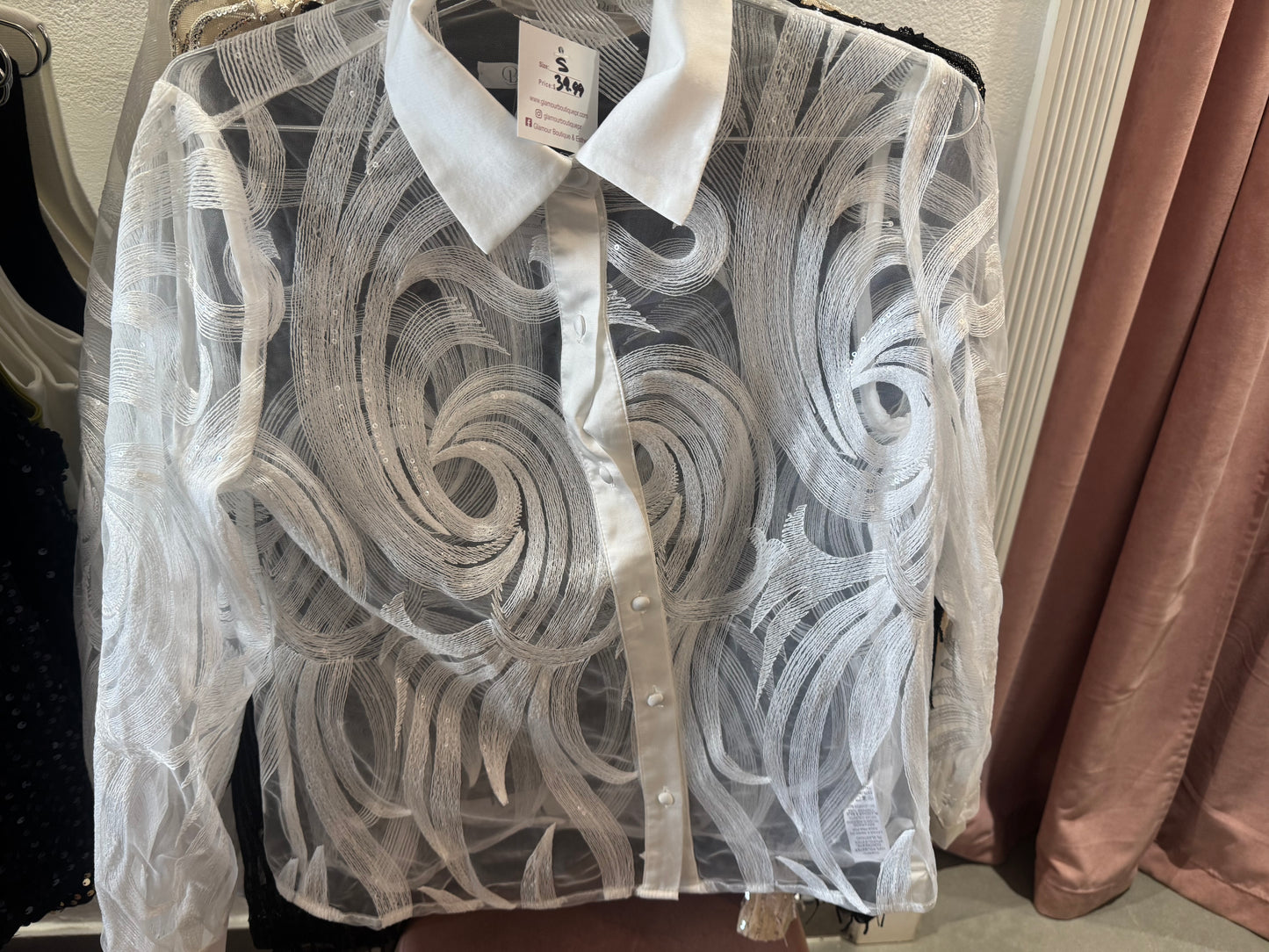 Transparent white top