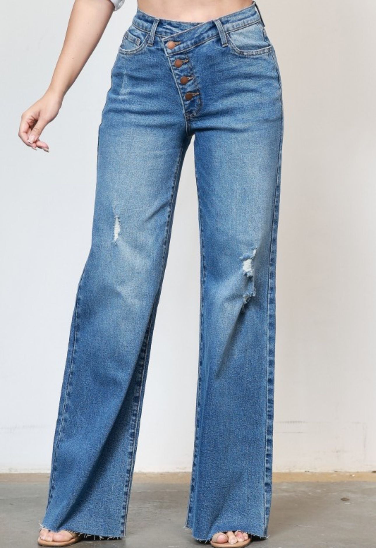 Vibrant bottoms jeans