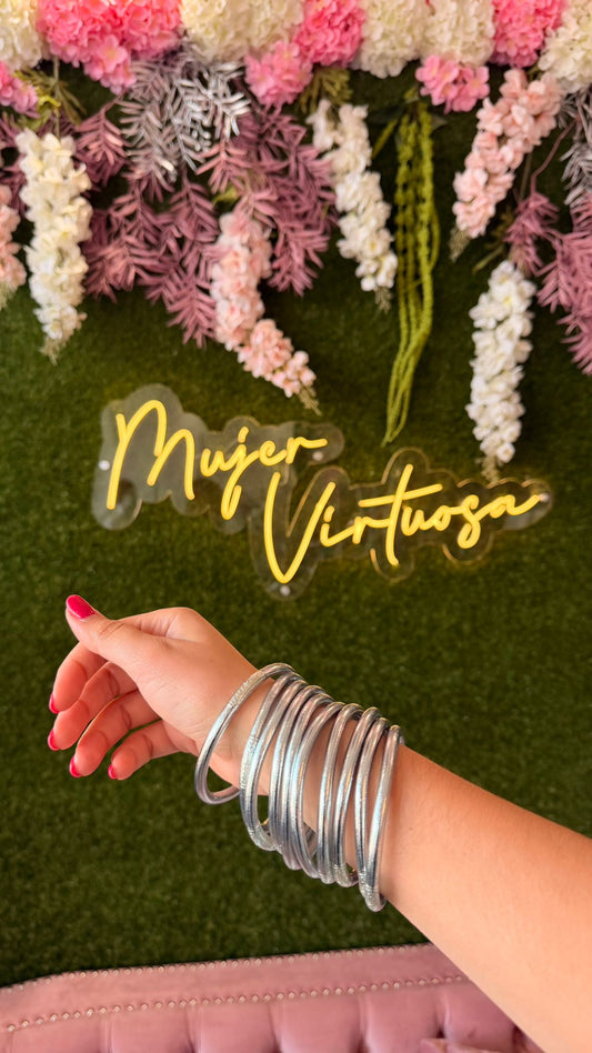 Pulseras Bless Plateadas