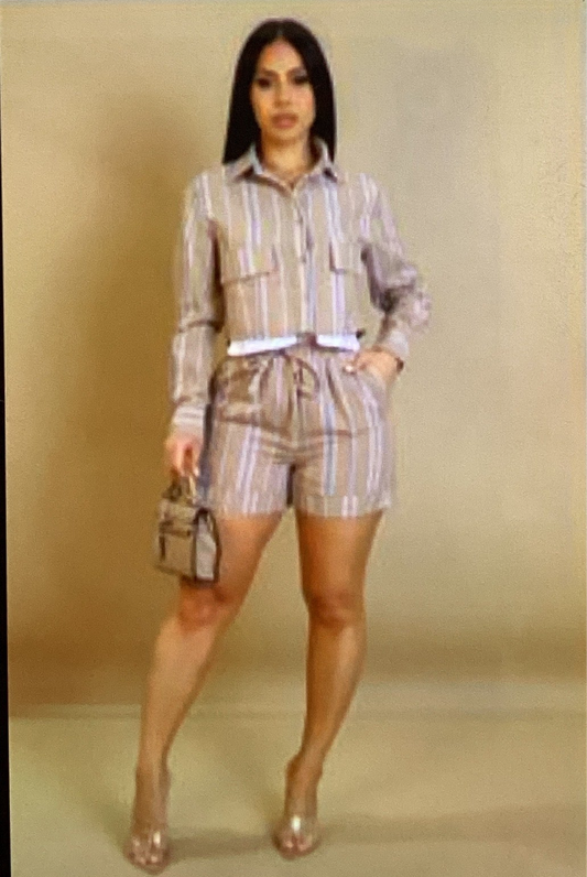 Line Stripes Short set