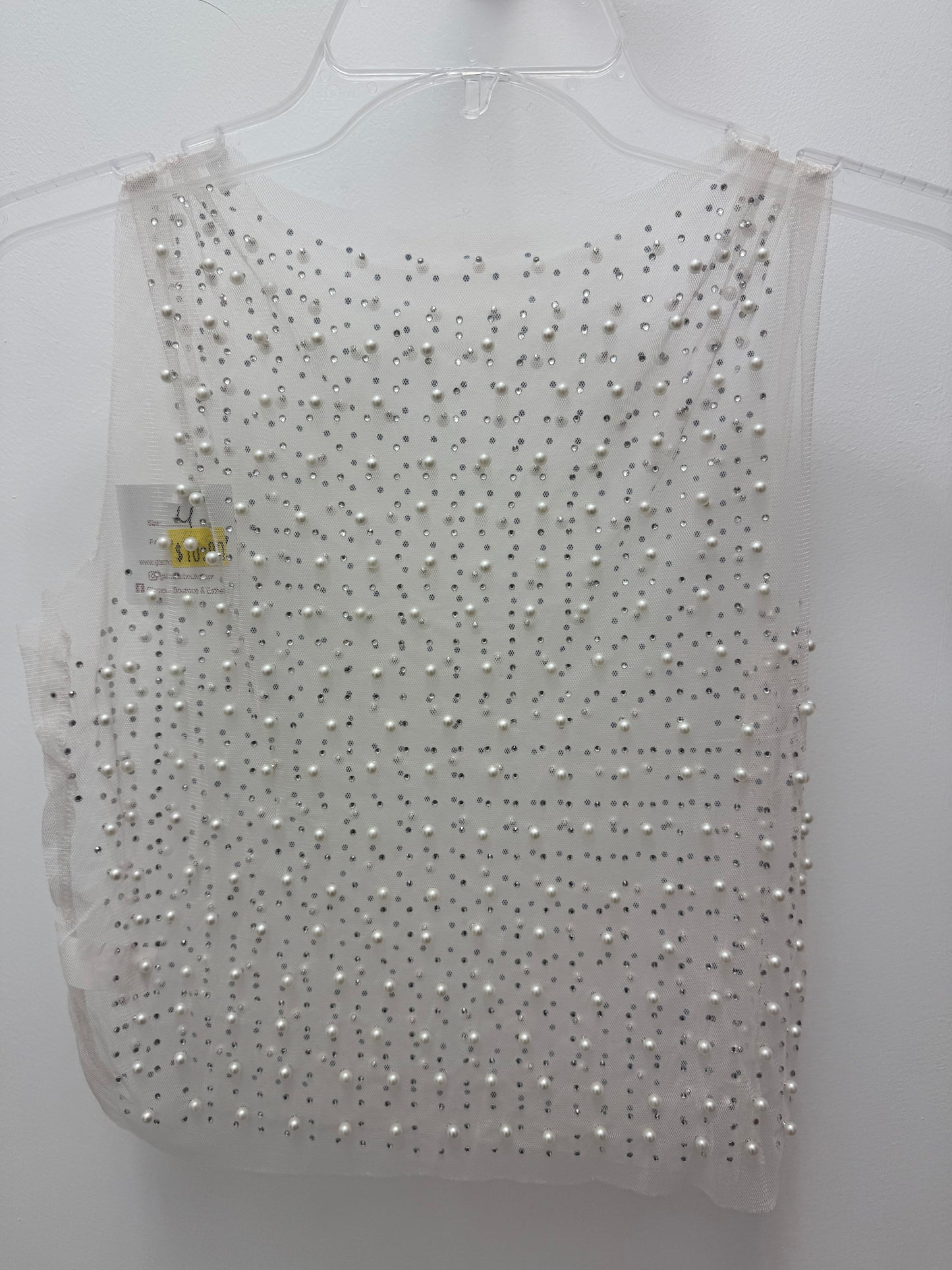 Transparent pearl top