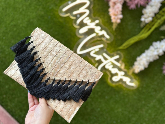 Black clutch bag