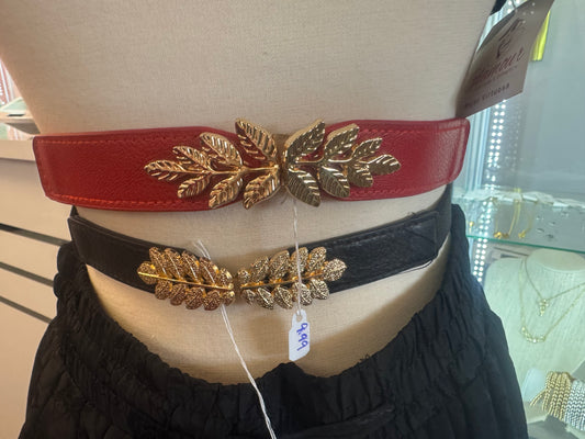 Red and gold leaf belt