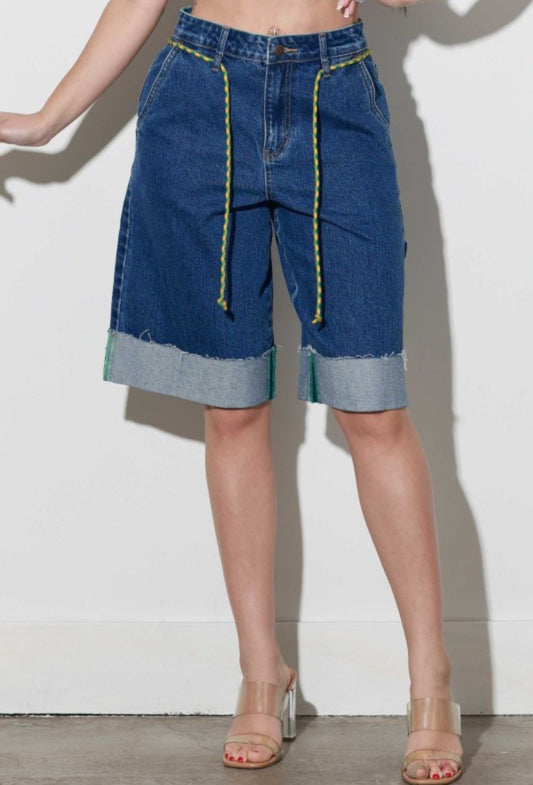 Yellow And Green Tie Pants