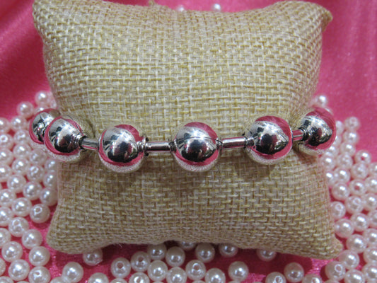 TUCCO Pulsera Chunky Bolitas Plata