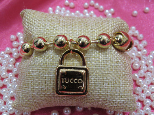 TUCCO Pulsera Chunky Candado Oro