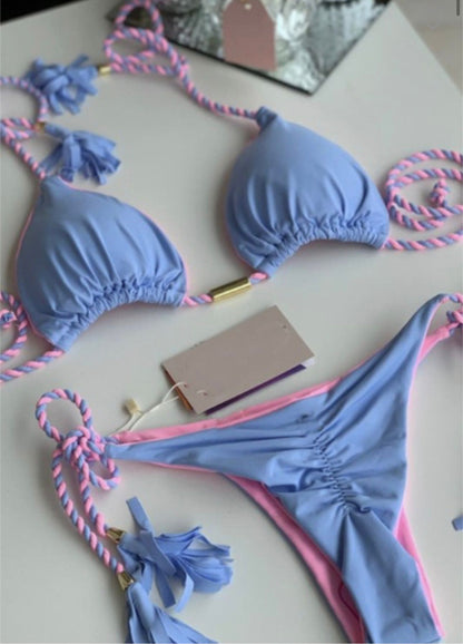 Blue and pink bikini💙