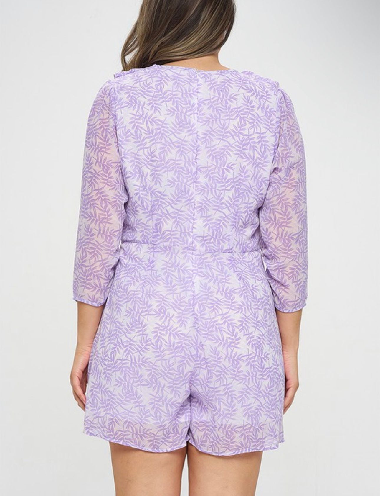 Lavender Printed Romper Suit