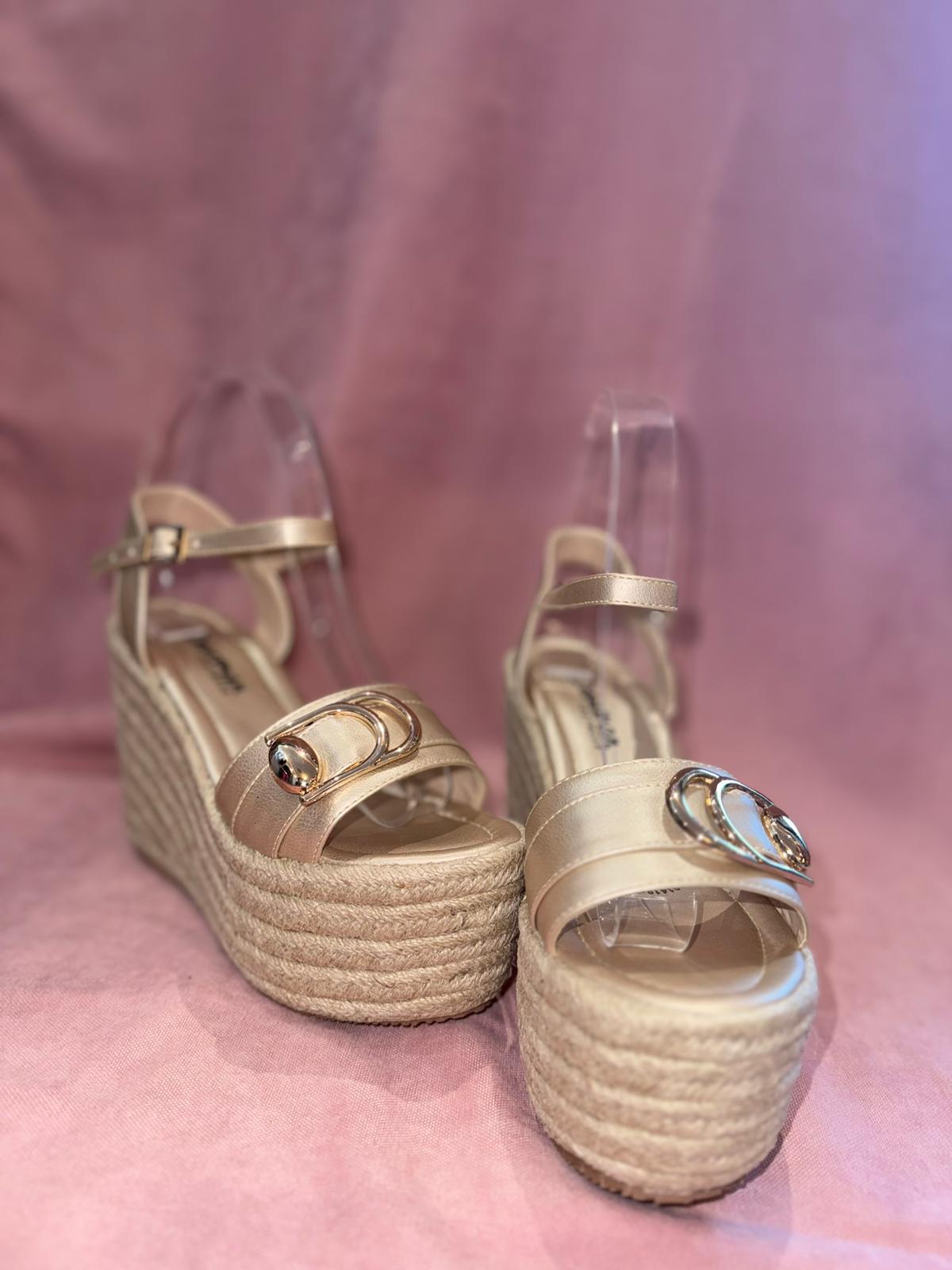 Golden Buckle Wedges